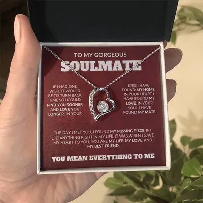 To My Soulmate Necklace Gift - You Mean Everything To Me Forever Love Necklace