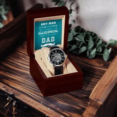 Happy Fathers Day Openwork Watch