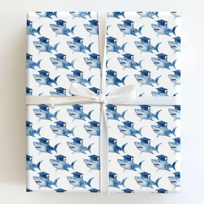 Shark Out - Gift Wrap for Christmas, Holidays Wrapping Paper, Christmas Wrapping Paper