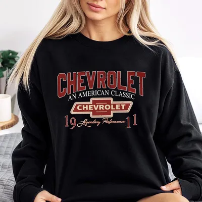 Chevrolet An American Classic Accessories Sweatshirt,Unisex Design Sweatshirt,Retro Casual American Automotive Apparel