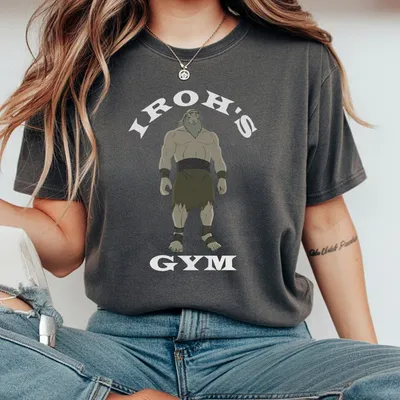 Iroh Gym The Last Airbender Unisex T-Shirt Casual Graphic T-Shirt For Men And Women Daily Wear Soft Cotton Top