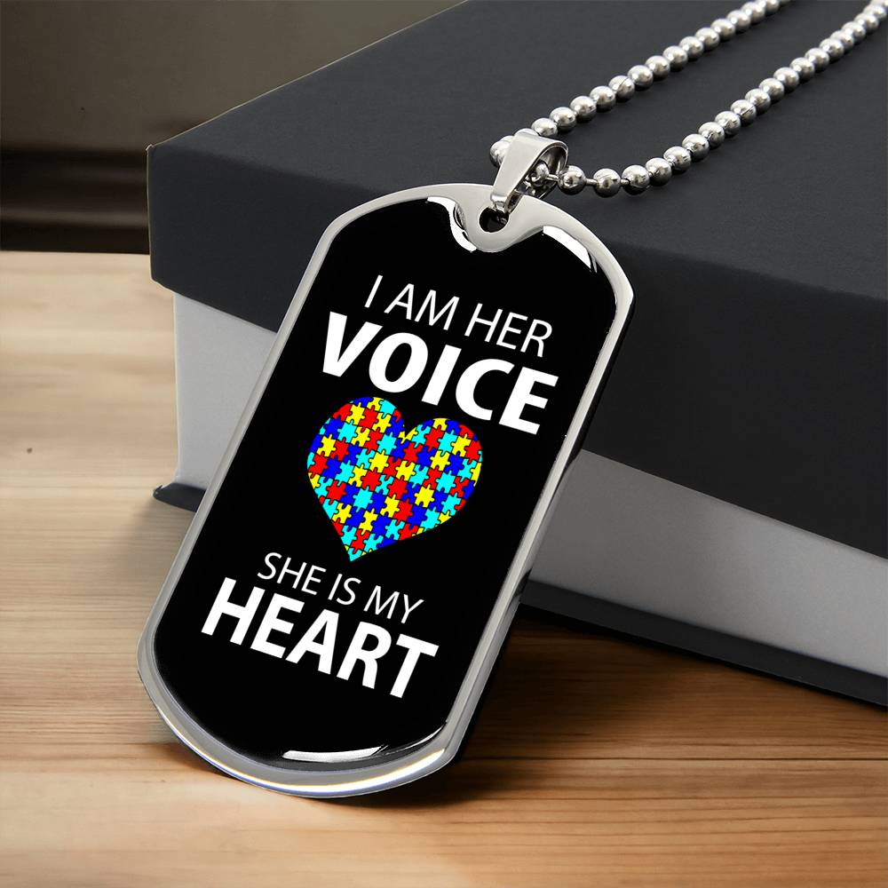 Autism Dad Mom Dog Tag Necklace - Army Tag Necklace, Dog Tag