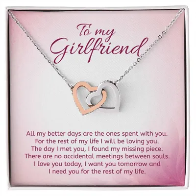Interlocking Hearts Necklace For Your Girl