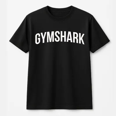 Gymshark Essential T-Shirt, Small Front Logo, Large Back Print Lettering, Unisex Fitness Training T-Shirt
