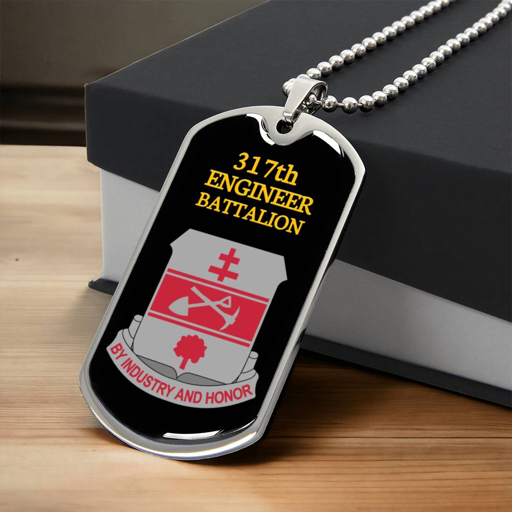 Awesome Dog Tag For 317Th Engineer Battalion - Army Tag Necklace, Dog Tag