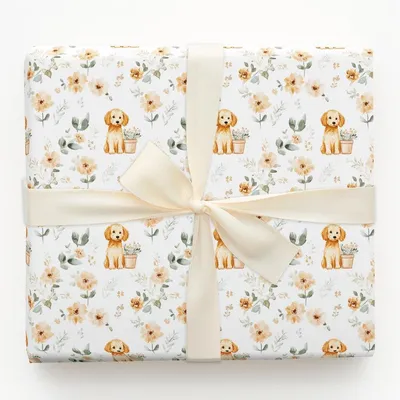 Sniff Me in the Garden - Gift Wrap for Christmas, Holidays Wrapping Paper, Christmas Wrapping Paper