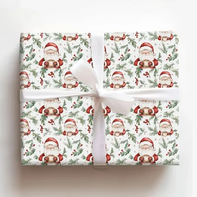 Claus Espresso - Gift Wrap for Christmas, Holidays Wrapping Paper, Christmas Wrapping Paper