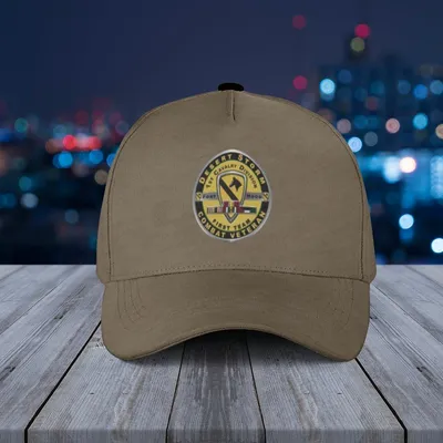 Us Army 1st Cavalry Division Baseball Cap, Desert Storm Veteran Tan Hat, Combat Veteran Gift Baseball Cap