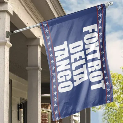 Foxtrot Delta Tango Patriotic Star Border Political Horizontal House Flag Horizontal House Flag