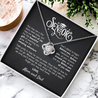 Graduation Gift For Senior 2022 Graduation Gift For Daughter From Mom And Dad Class Of 2022 Hight School College Grad Love Knot Necklace