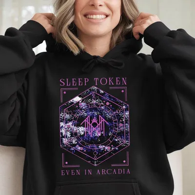 Retro Purple Sleep Token Even In Arcadia Hoodie Hoodie Unisex Cotton Graphic Hoodie Back To School Made In Usa