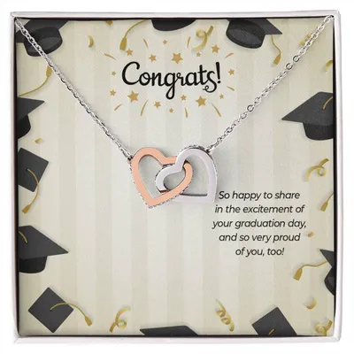 Happy Graduation - Interlocking Hearts Necklace