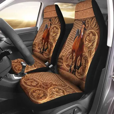 Love Horses Seat Covers For Car, Cute Front Car Seat Cover For Horse Lovers
