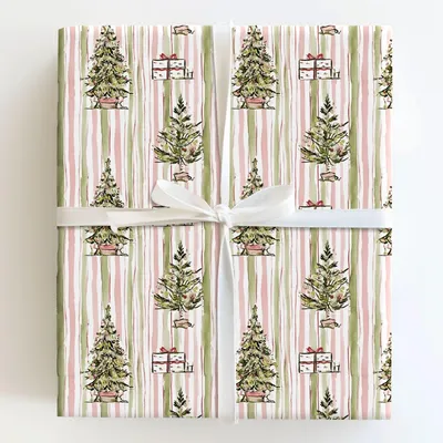 Charlie Pink - Gift Wrap for Christmas, Holidays Wrapping Paper, Christmas Wrapping Paper