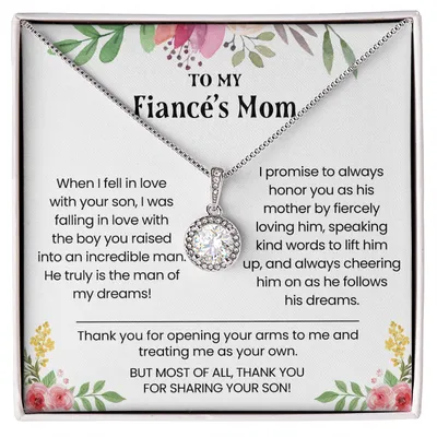 To My Fiancé's Mom  Love Knot Necklace, Love Knot, Fiancé's Mom Necklace, Gift To My Fiancés Mom, Future Fiancés Mom Present, Gift For Fiancé's Mom Birthday, New Fiancés Mom Gift