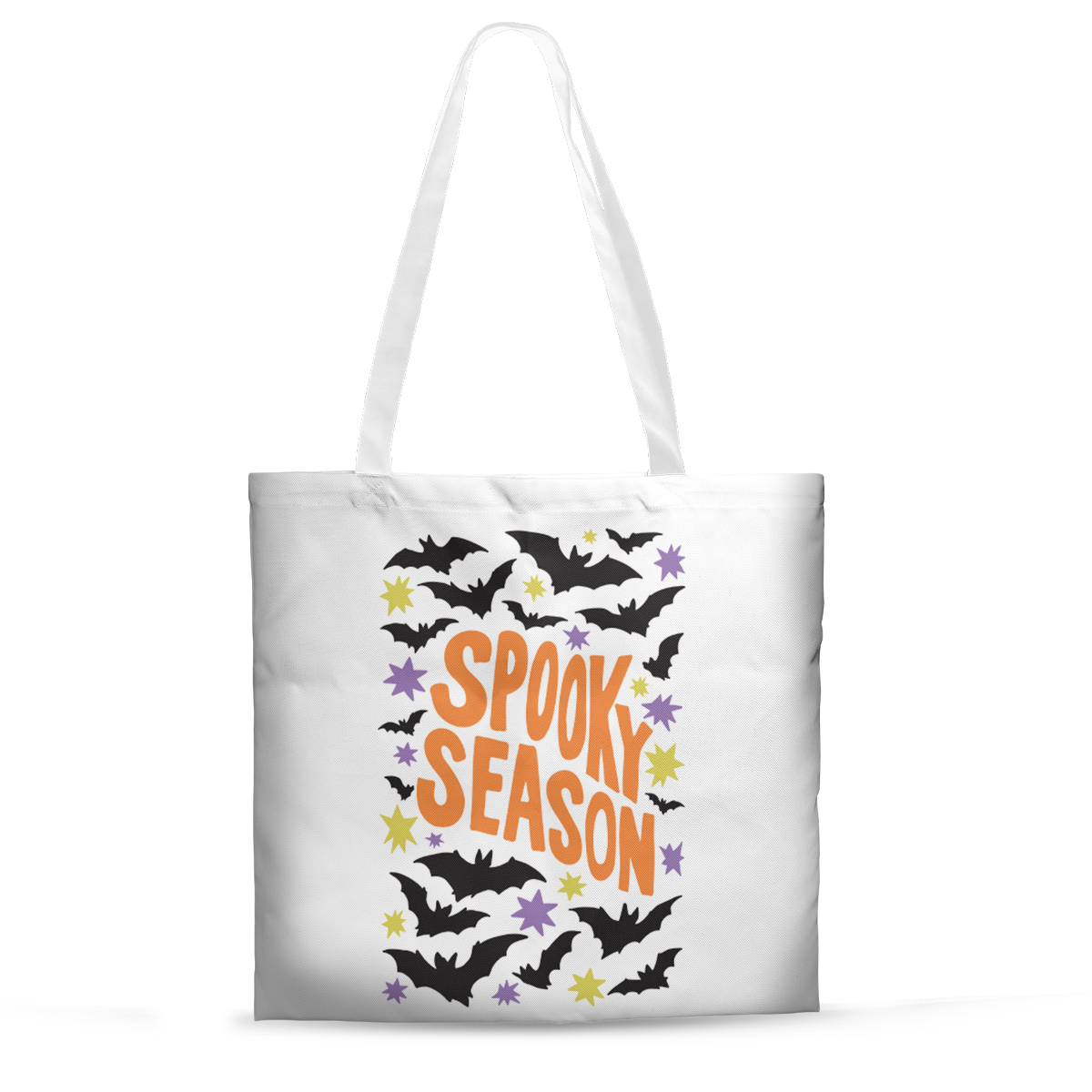 Boho Halloween Spooky Bats Tote Bag – Trendy Canvas Tote