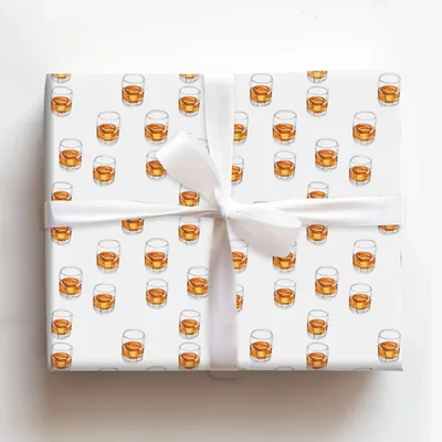 Gentlemen Meeting - Gift Wrap for Christmas, Holidays Wrapping Paper, Christmas Wrapping Paper