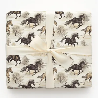 Gallop in Style - Gift Wrap for Christmas, Holidays Wrapping Paper, Christmas Wrapping Paper