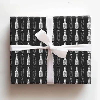 Buy the Bottle - Gift Wrap for Christmas, Holidays Wrapping Paper, Christmas Wrapping Paper