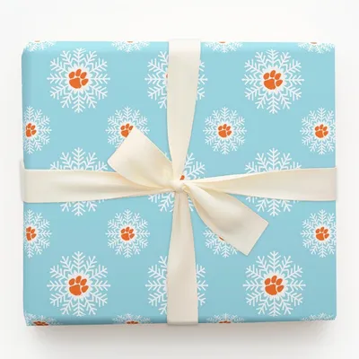 Clemson Snowflake - Gift Wrap for Christmas, Holidays Wrapping Paper, Christmas Wrapping Paper