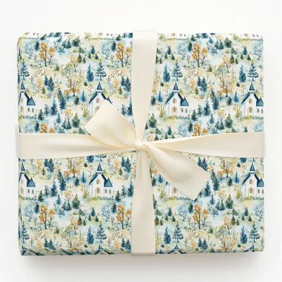 Eureka Springs - Gift Wrap for Christmas, Holidays Wrapping Paper, Christmas Wrapping Paper