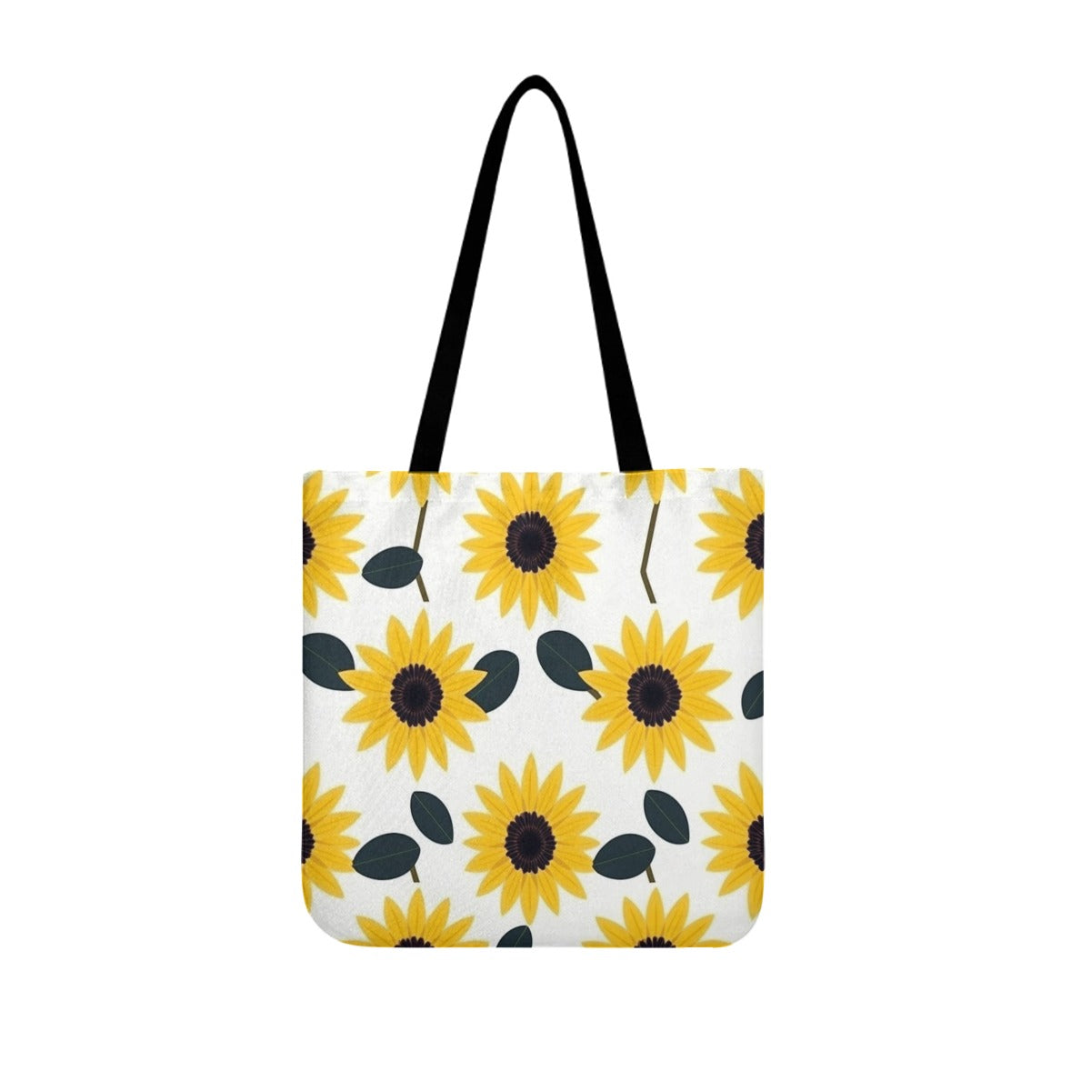 Sunflower Pattern Tote Bag – Yellow Black