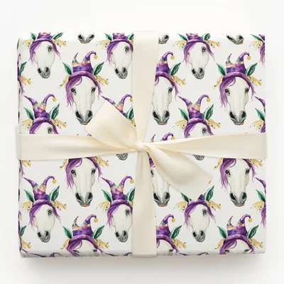Mardi Gras Mane - Gift Wrap for Christmas, Holidays Wrapping Paper, Christmas Wrapping Paper
