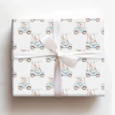 Fairway Hopper - Gift Wrap for Christmas, Holidays Wrapping Paper, Christmas Wrapping Paper