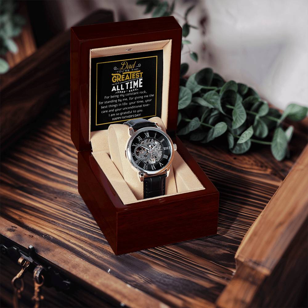 The Greatest Dad Of All Time Openwork Watch