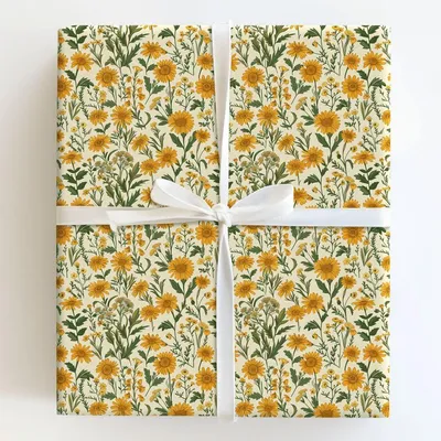 Sunflower Splash - Gift Wrap for Christmas, Holidays Wrapping Paper, Christmas Wrapping Paper