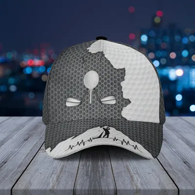Baseball Cap Golf Ball Baseball Cap, Heartbeat Swing Honeycomb Sports Hat