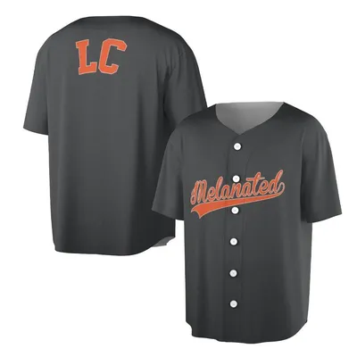 Melanated Script Font Baseball Jersey Baseball Jersey, Black Culture Pride, Lc Initials Graphic Top