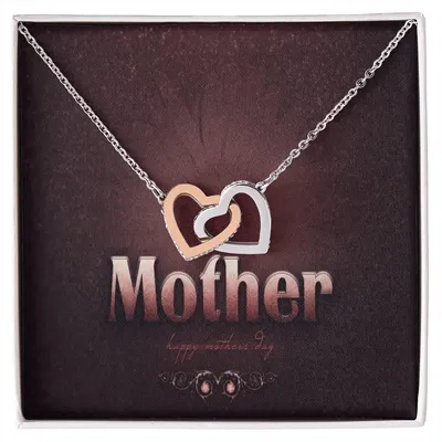 To My Mother My Everything Interlocking Hearts Necklace