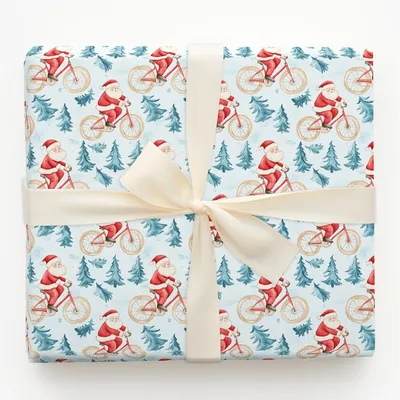 Freewheelin' - Gift Wrap for Christmas, Holidays Wrapping Paper, Christmas Wrapping Paper