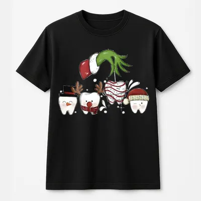 Dentist Christmas Stole Tooth T-Shirt, T-Shirt, T-Shirt, Funny Dentist Christmas Stole Tooth T-Shirt T-Shirt, Dental Xmas T-Shirt