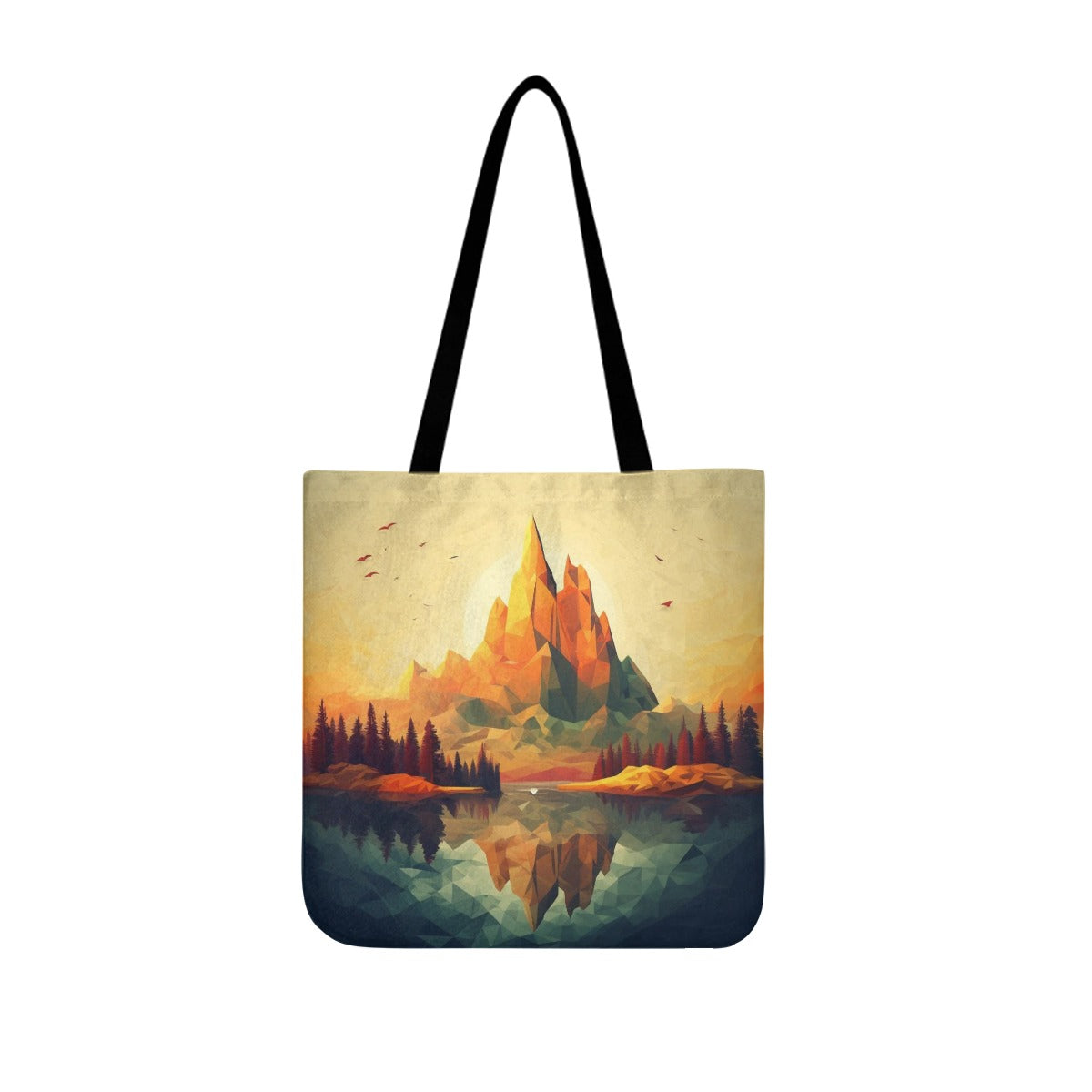 Crimson Horizon Cloth Tote Bags