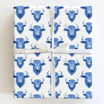 Indigo Intimidation - Gift Wrap for Christmas, Holidays Wrapping Paper, Christmas Wrapping Paper