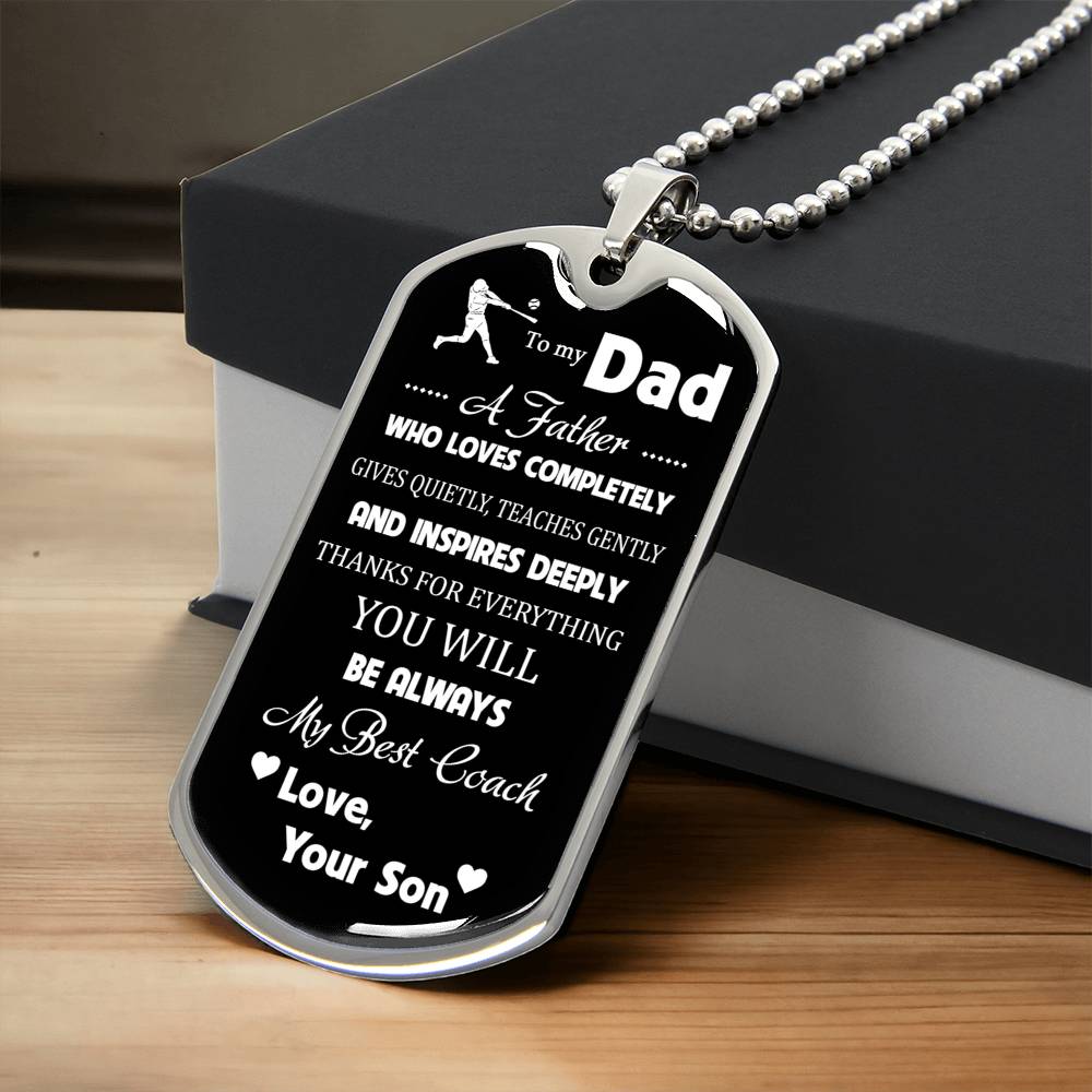 To My Dad - Father's Day Gift - Luxury Necklace - Army Tag Necklace, Dog Tag