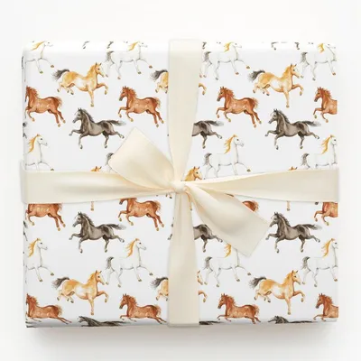 Free Rein - Gift Wrap for Christmas, Holidays Wrapping Paper, Christmas Wrapping Paper