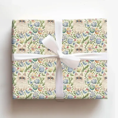 Easter Eggs with the Persian - Gift Wrap for Christmas, Holidays Wrapping Paper, Christmas Wrapping Paper