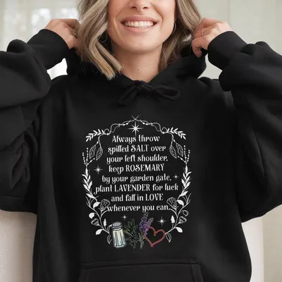 Salt Rosemary Lavender Love Front And Back Hoodie, Practical Magic Hoodie, Magic Spell Hoodie