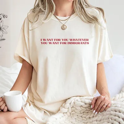 Immigrant Rights Support Graphic T-Shirt, Positive Quote T-Shirt, Immigration Equality Streetwear Top