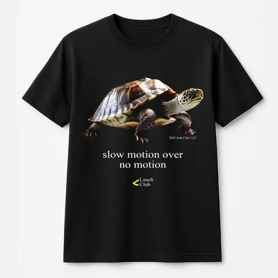 Slow Motion Turtle Graphic T-Shirt,Unisex Casual T-Shirt For Men And Women,Daily Wear,Soft Top For Summer