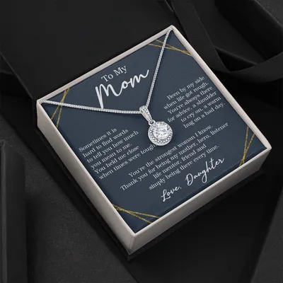 Gift for Mom from Daughter, To My Mom Necklace, Sentimental Gift for Mother's Day, Mom Birthday