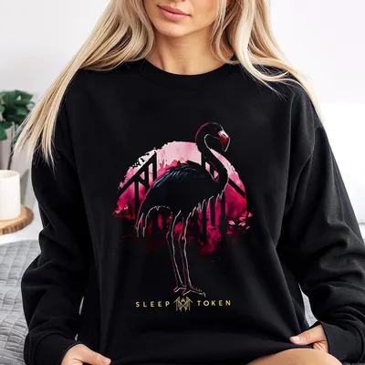 Sleep Token Even In Arcadia Art Pink Flamingo Sweatshirt Trend Sleep Token Music For Men For Women Graphic Sweatshirt Sweatshirt