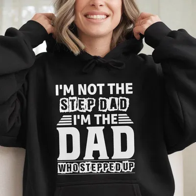 I'M Not The Step Dad Hoodie Men'S Regular Fit Letter Print Hoodie Casual Hoodie