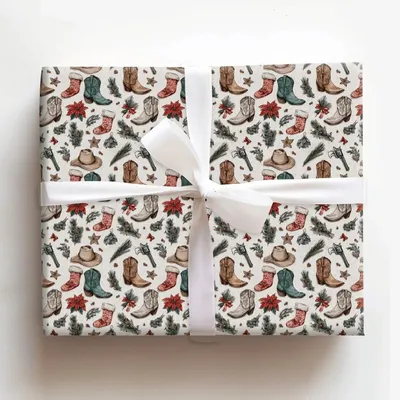 Cabin Christmas - Gift Wrap for Christmas, Holidays Wrapping Paper, Christmas Wrapping Paper