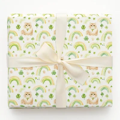 Rainbow Kitty - Gift Wrap for Christmas, Holidays Wrapping Paper, Christmas Wrapping Paper