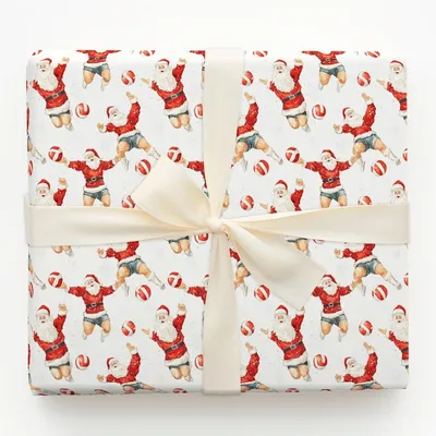 Santa's Snowy Set - Gift Wrap for Christmas, Holidays Wrapping Paper, Christmas Wrapping Paper