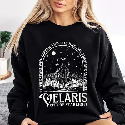 Velaris City Of Starlight Acotar Sweatshirt, The Night Court Sweatshirt, Bookish Gift, Sjm Fantasy Sweatshirt Uk